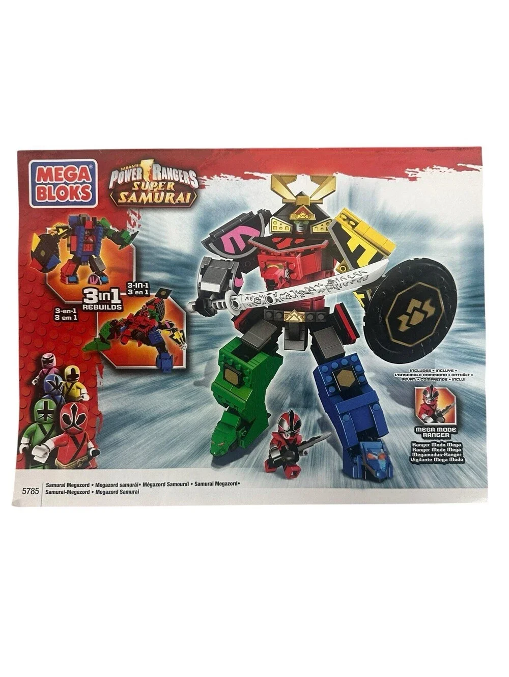 POWER RANGERS Samurai Megazord MEGA BLOKS Super Sentai MINIFIGURES Shinkenger US